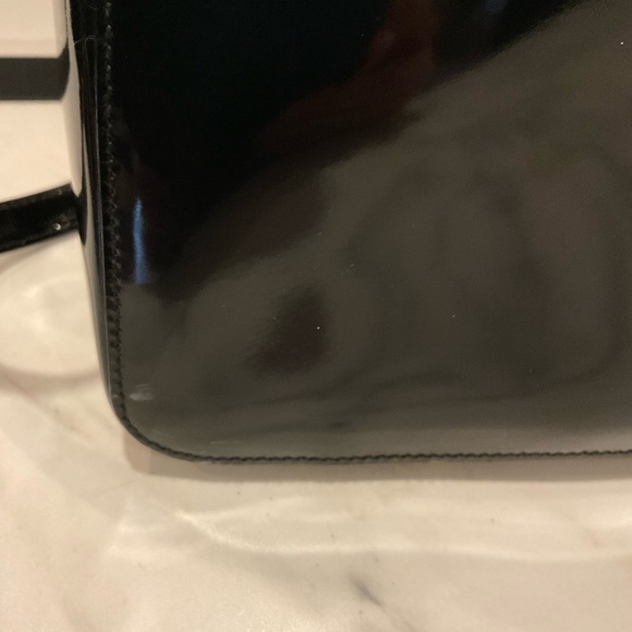 Gucci Black Patent Leather Bamboo Handles 2-WAY TOTE - Picture 11 of 11